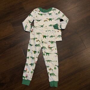 Pottery Barn Kids Size 4 Christmas Dinosaur Pajama Set